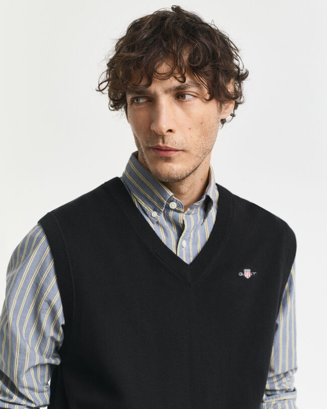 Klassisk vest af bomuld