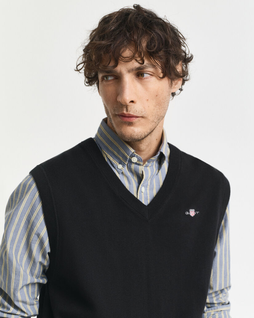 Klassisk vest af bomuld