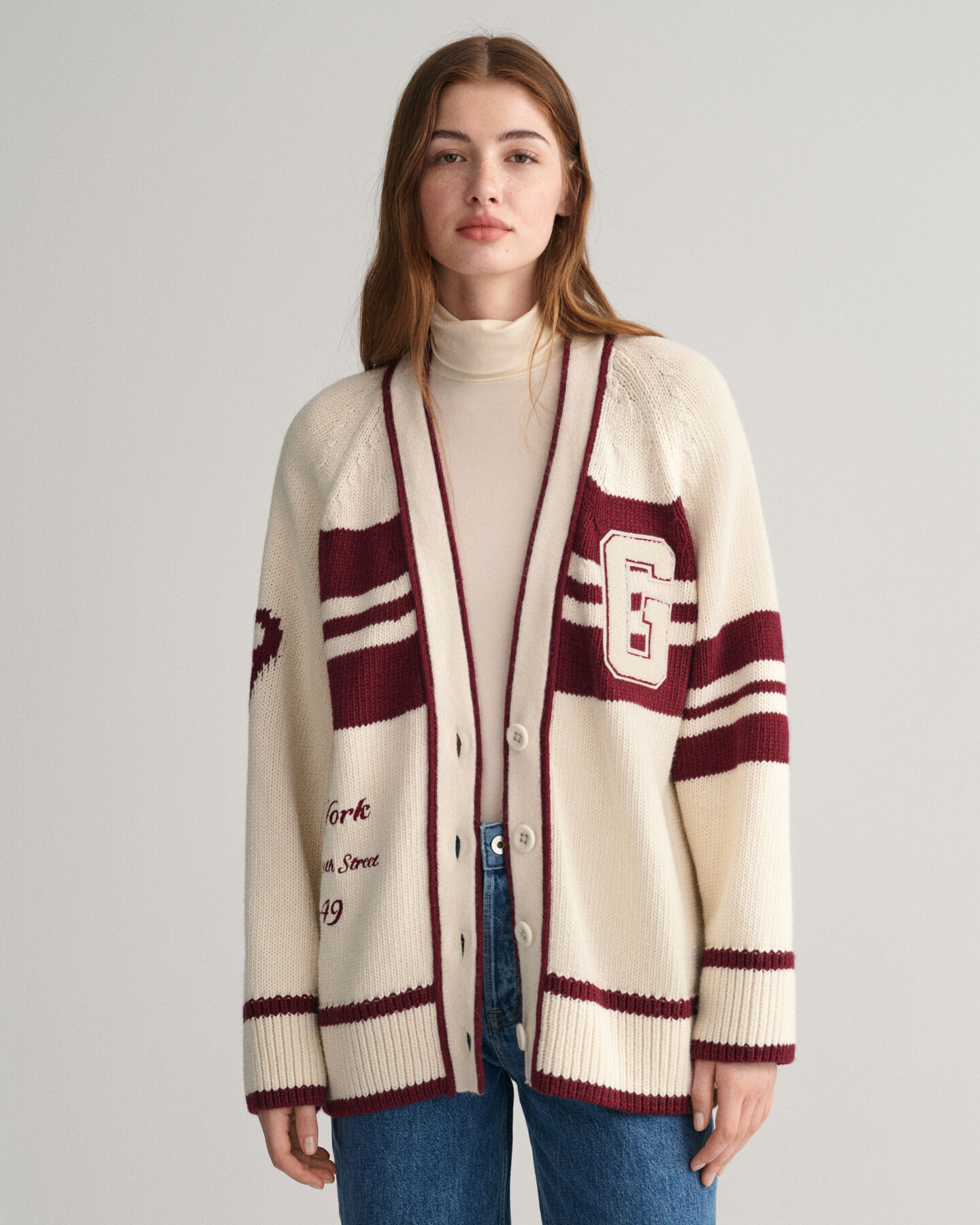GANT Varsity cardigan med V-hals
