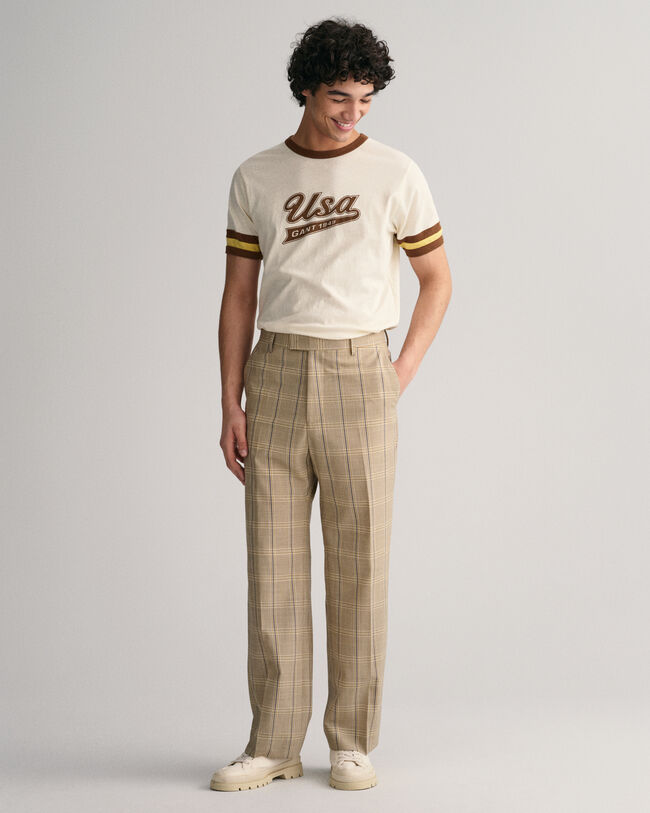 GANT USA T-shirt med stribede &aelig;rmer