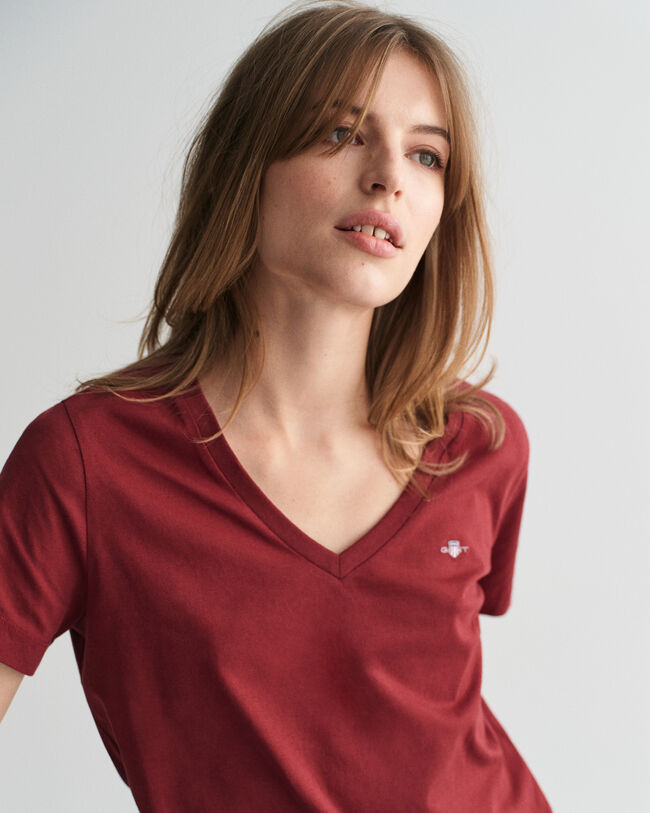 Shield T-shirt med V-hals