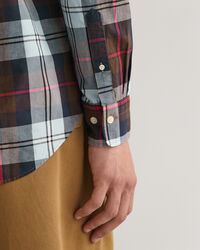 Regular fit skjorte af poplin med store tern