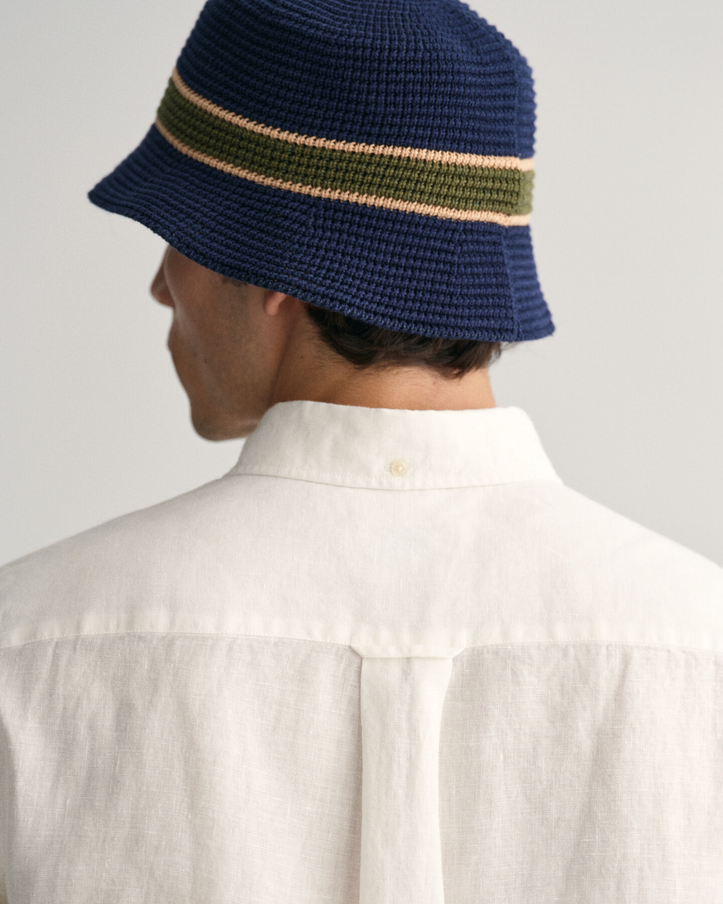 Regular fit hørskjorte med korte ærmer