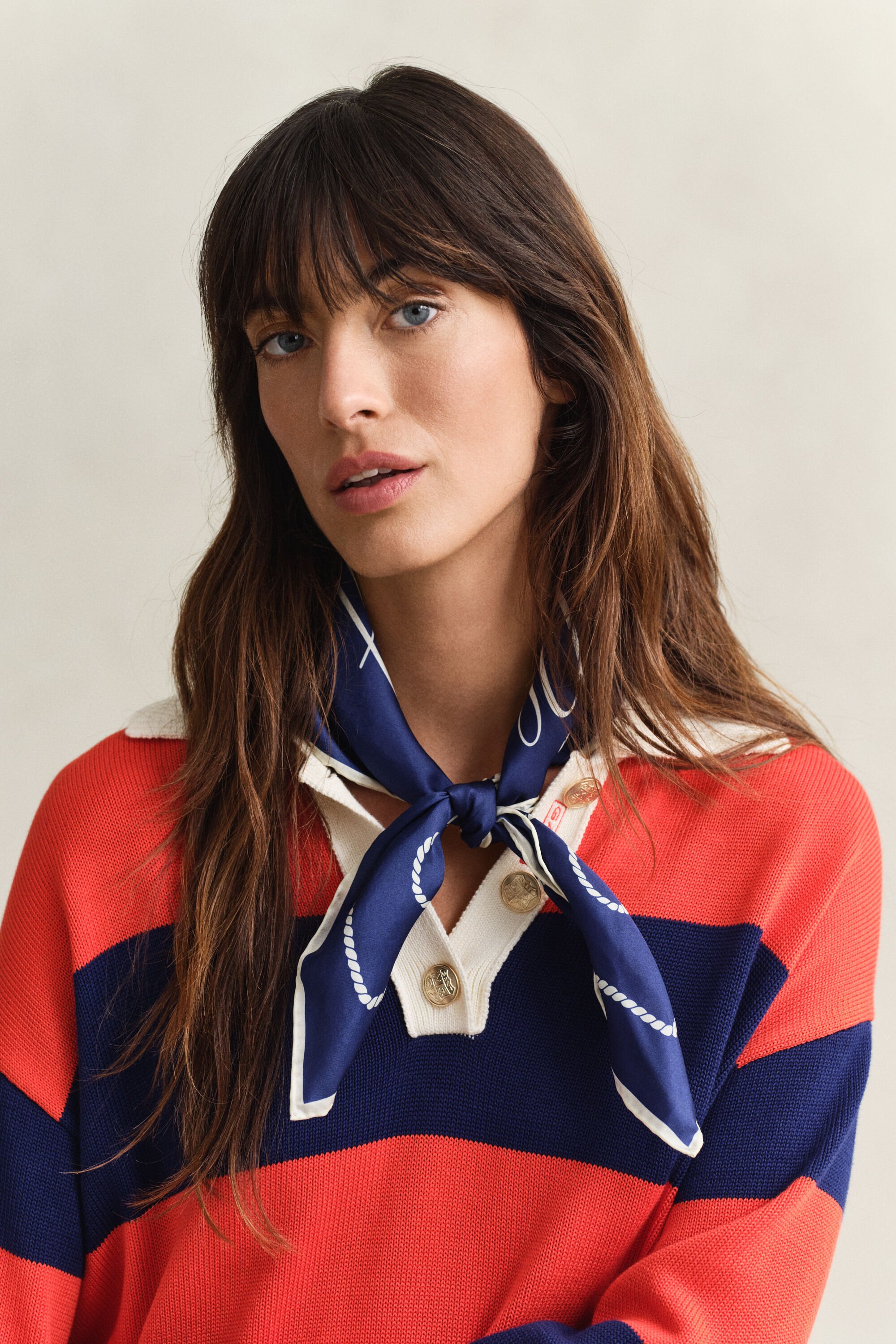 Silketørklæde med rebtryk