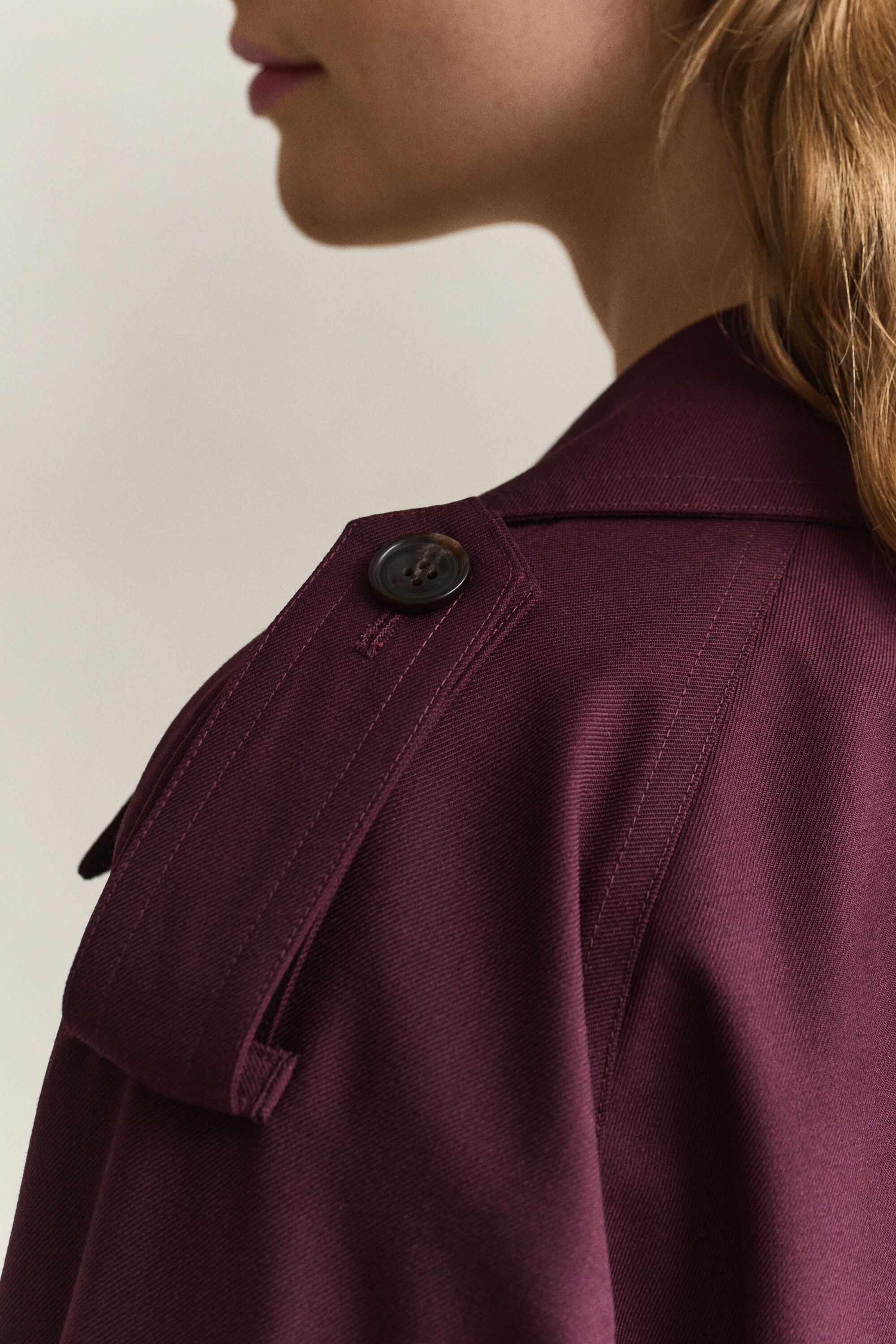 Trenchcoat i uldblanding