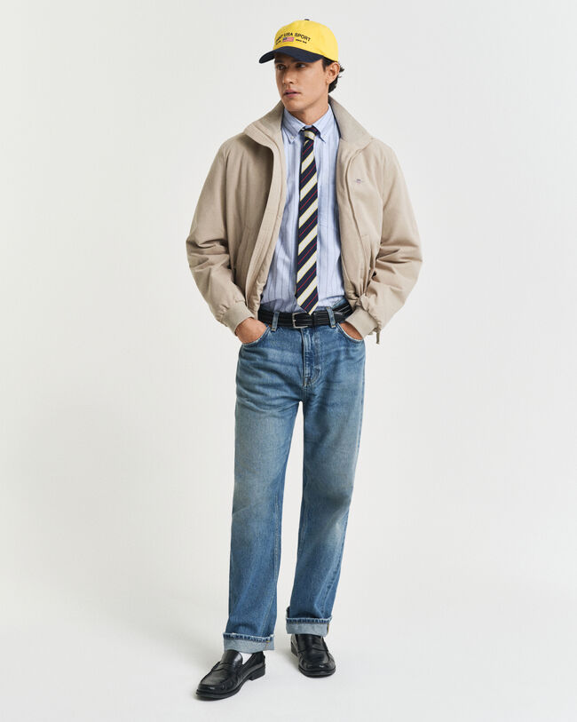 Regular fit klassisk stribet Oxford-skjorte