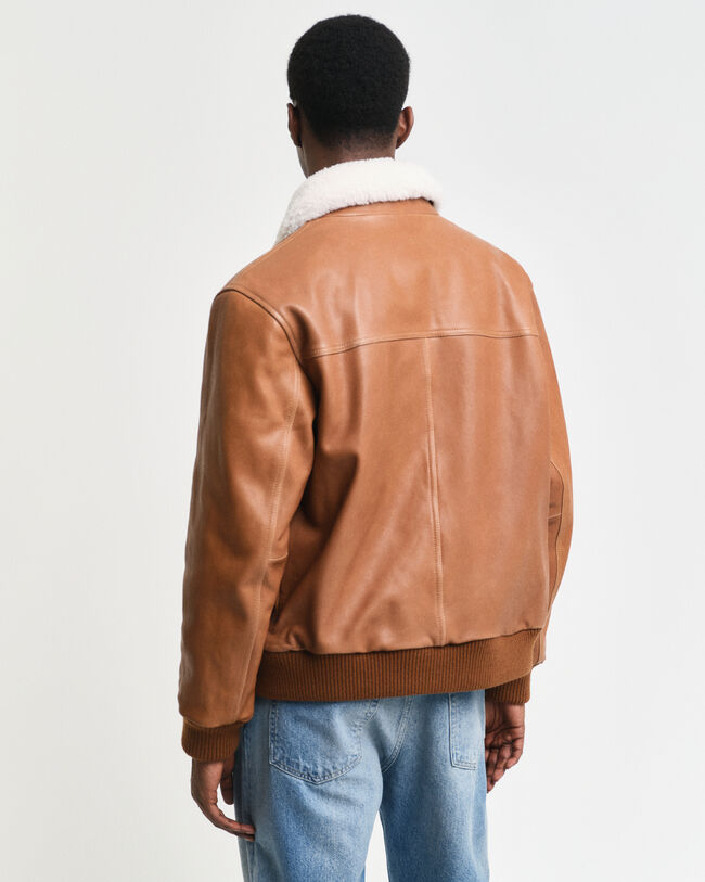 Pilotjakke af læder