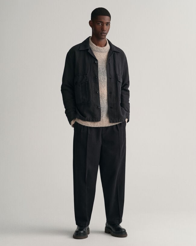 Twill chinobukser med læg