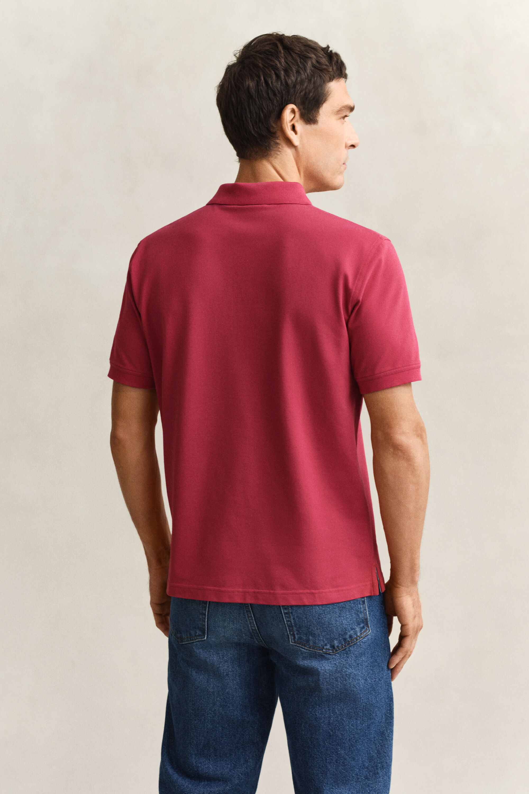 Kontrastfarvet piqué poloskjorte