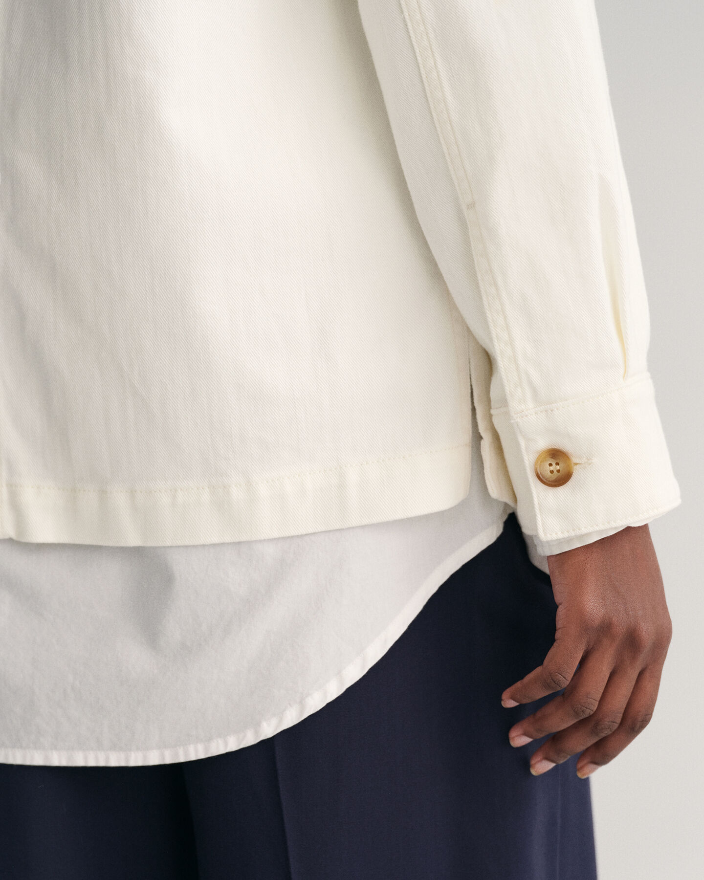 Skjortejakke af twill