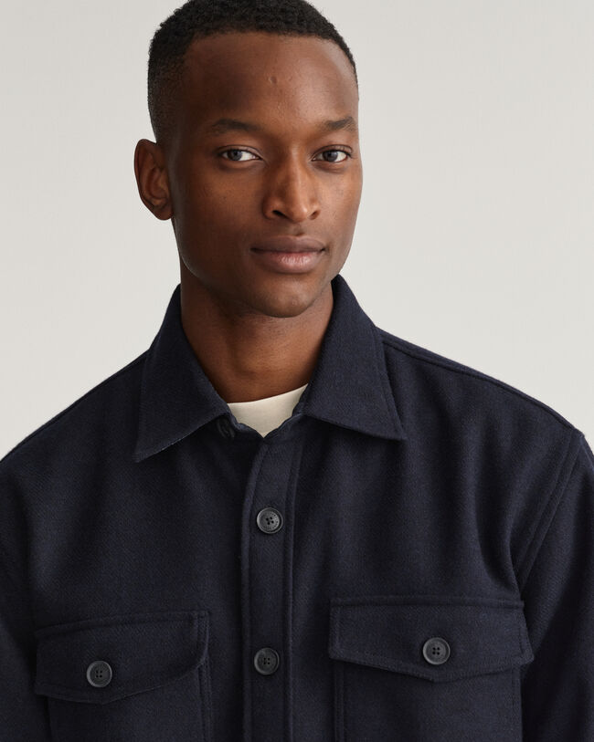 Overskjorte i uldblanding