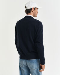 Klassisk cardigan i bomuld med V-hals