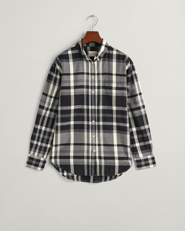 Relaxed fit ternet flannelskjorte