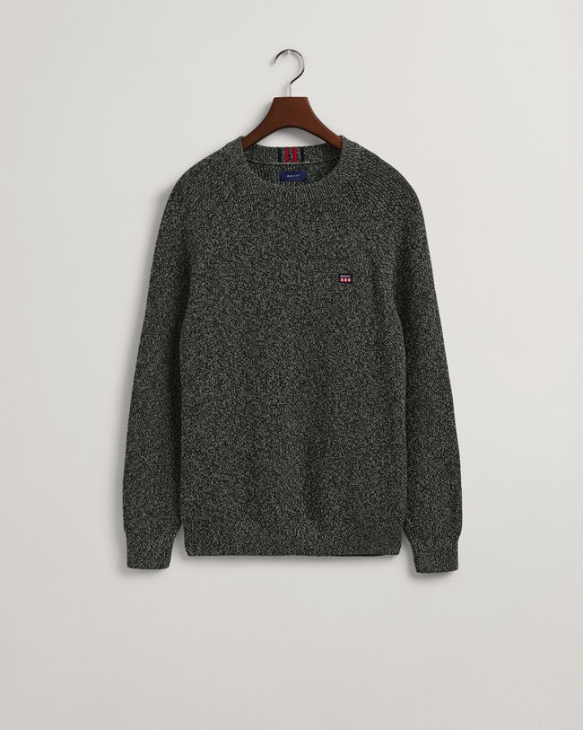 Crewneck sweater i snoet bomuld