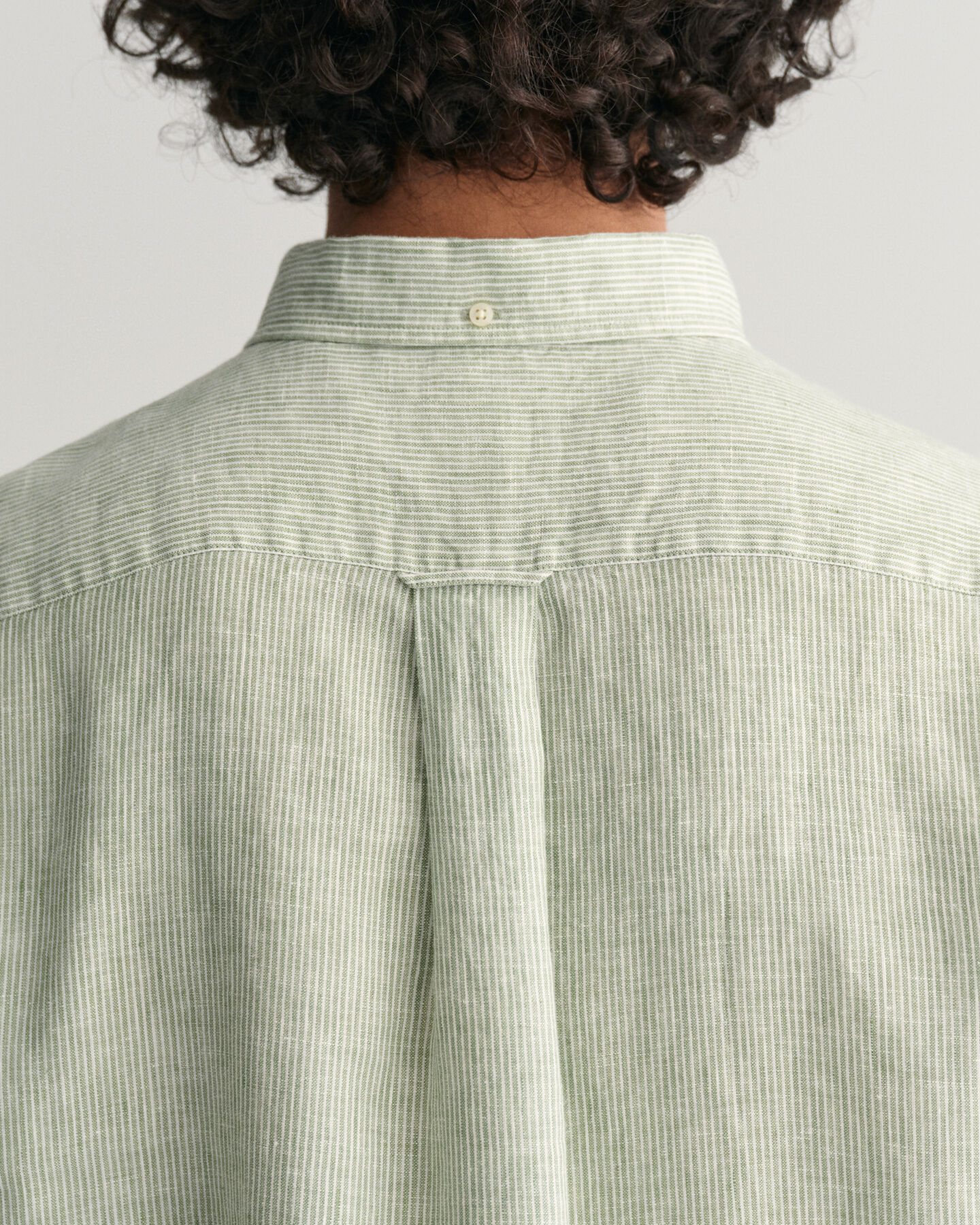 Regular fit stribet skjorte af hør