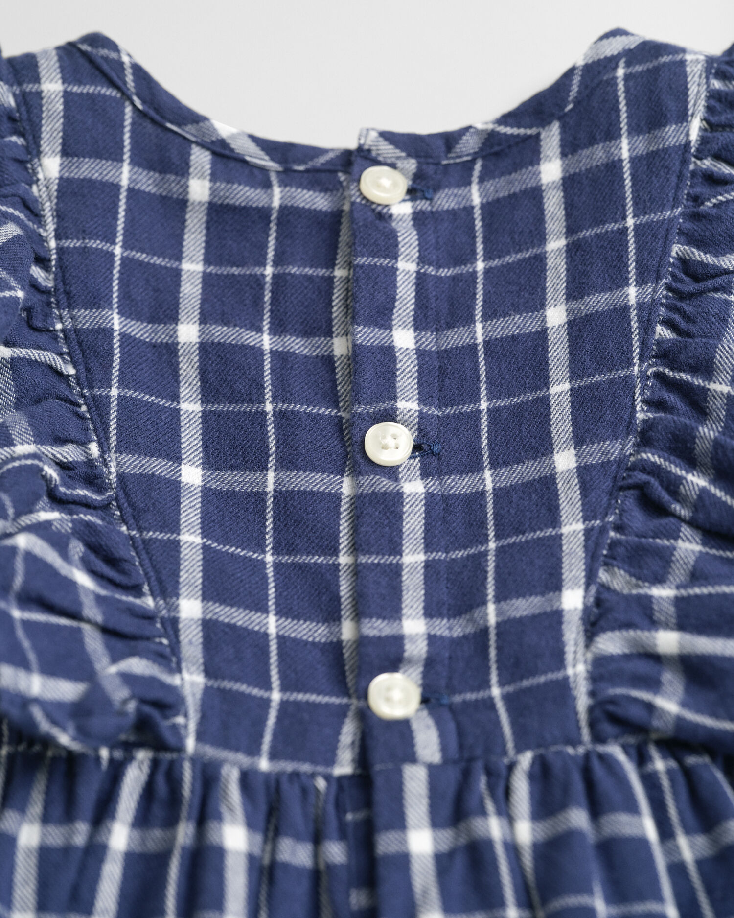 Baby Girls flæset kjole i ternet flannel