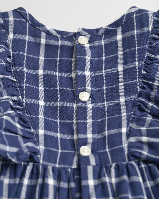 Baby Girls flæset kjole i ternet flannel