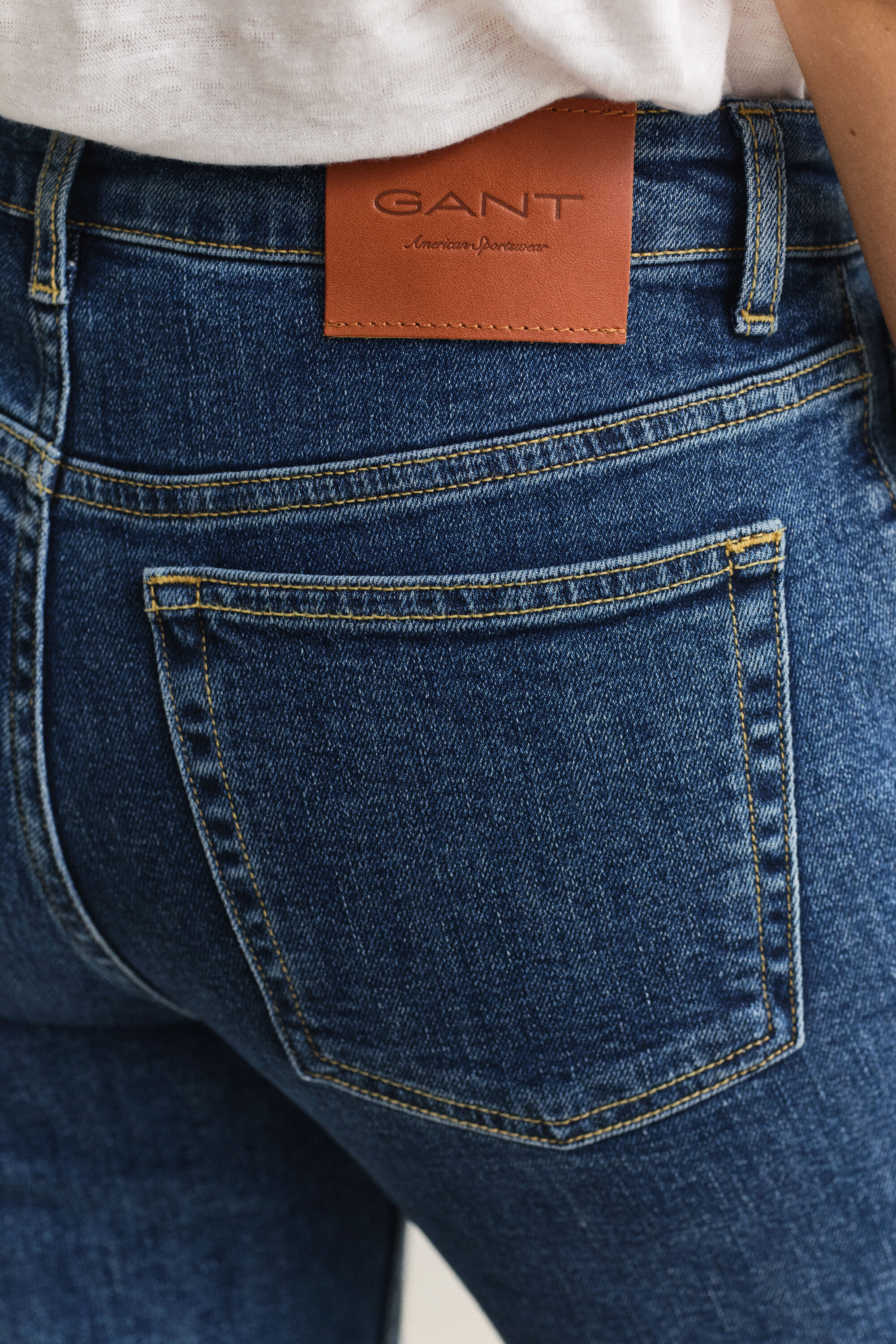 Capri bukser i denim