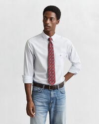 Regular fit klassisk stribet poplin-skjorte
