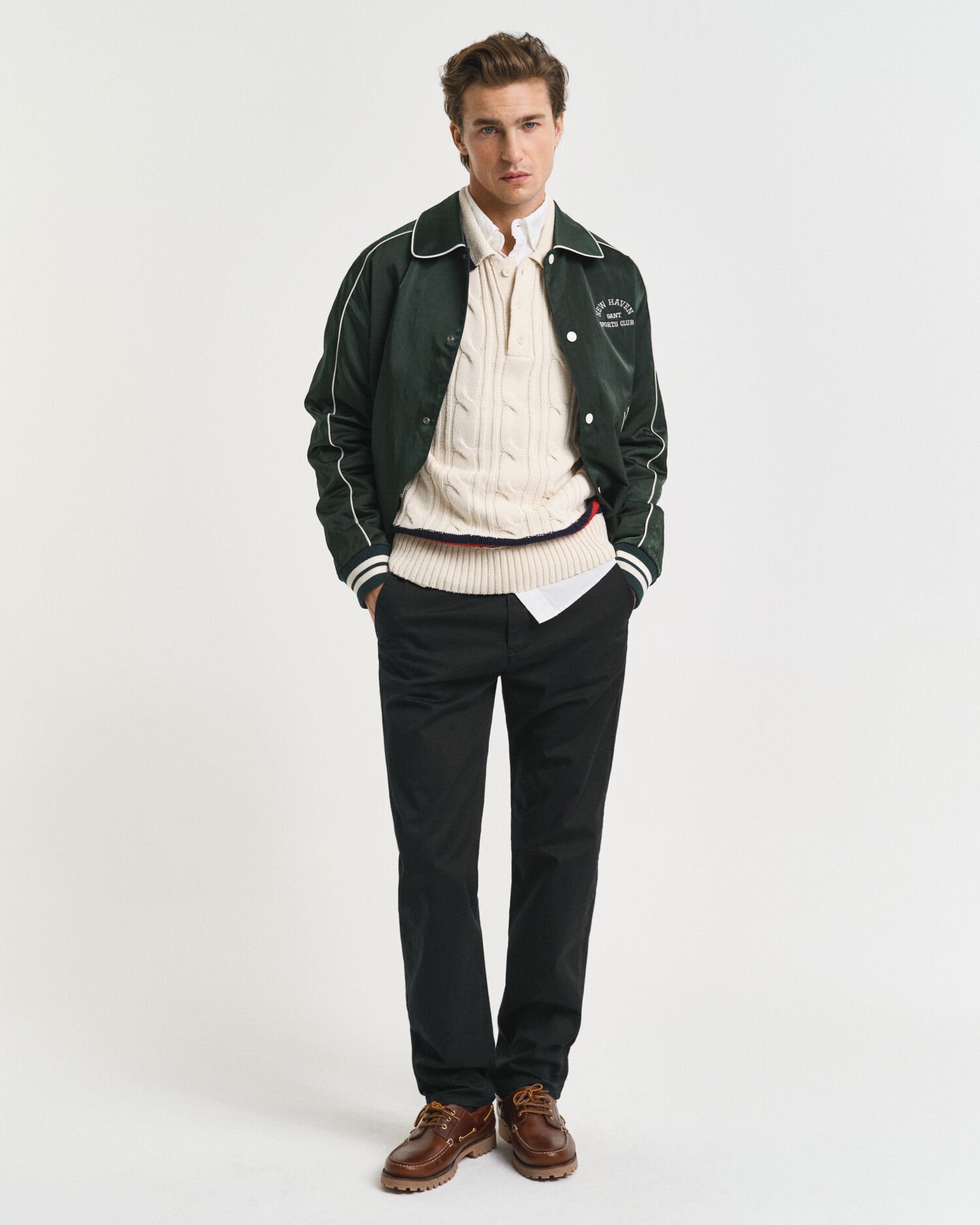 Regular fit chinobukser af twill