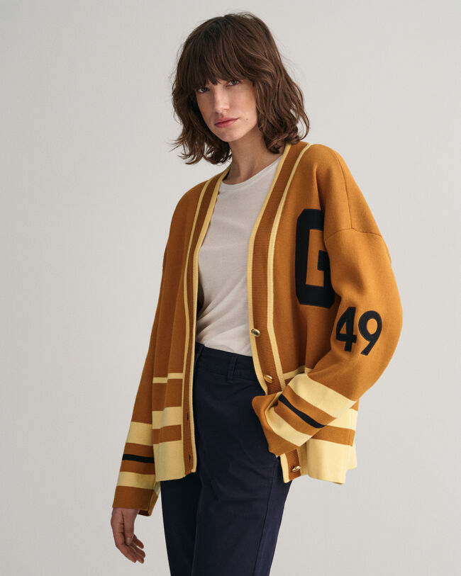 GANT Varsity cardigan med V-hals