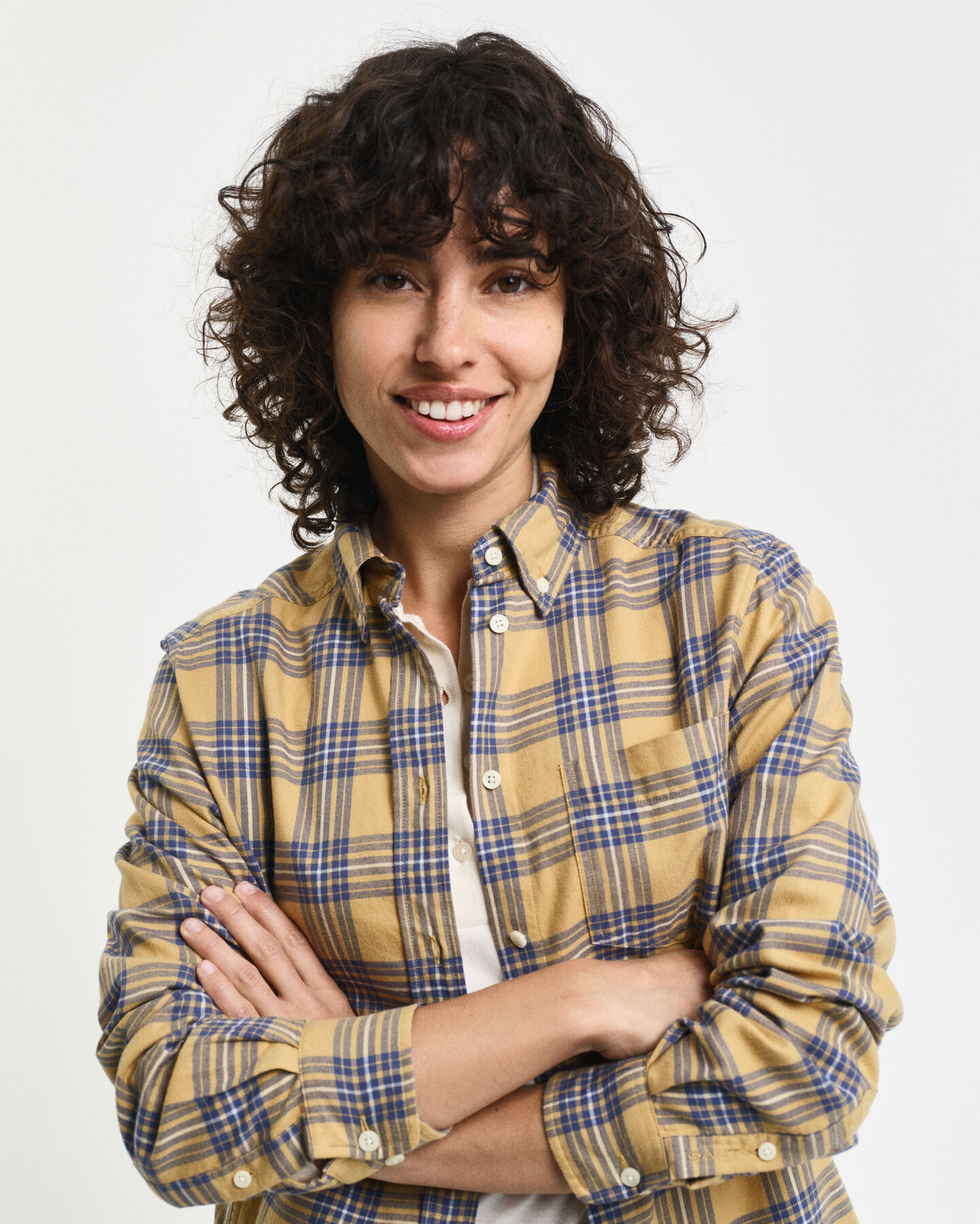 Regular fit ternet flannelskjorte