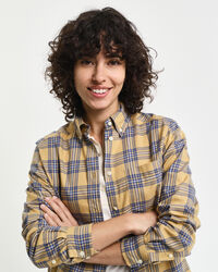 Regular fit ternet flannelskjorte