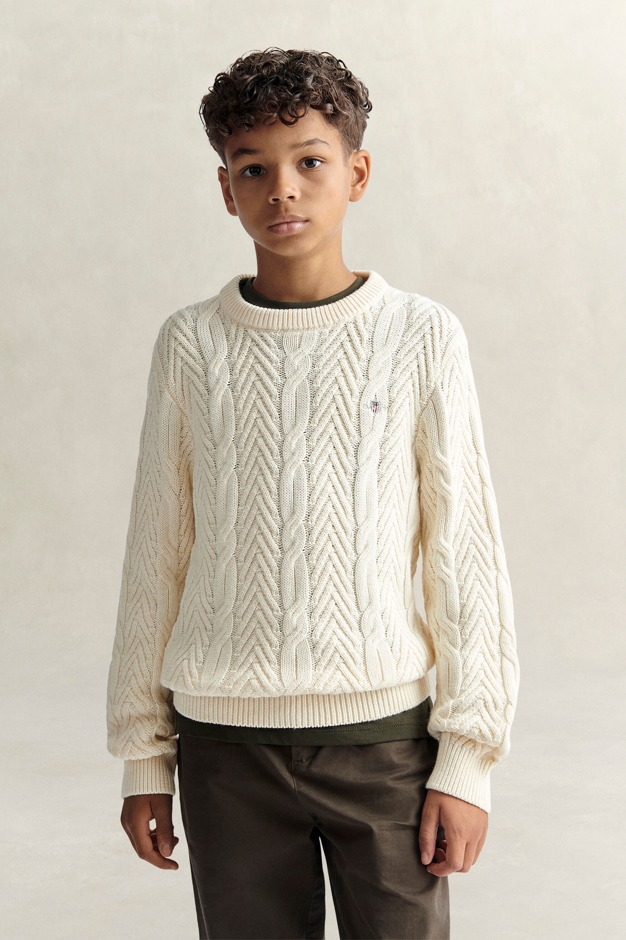 Teen Boys kabelstrikket sweater