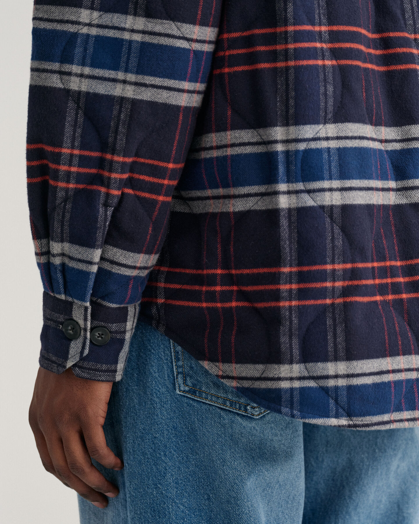 Overskjorte af quiltet flannel