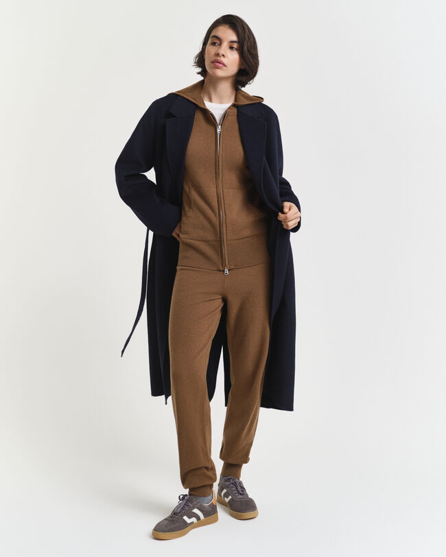 Strikkede bukser af ekstra fin lammeuld