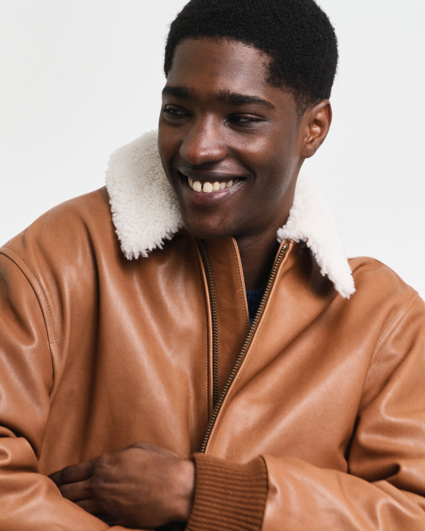 Pilotjakke af læder