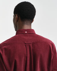 Regular fit skjorte af jernbanefløjl