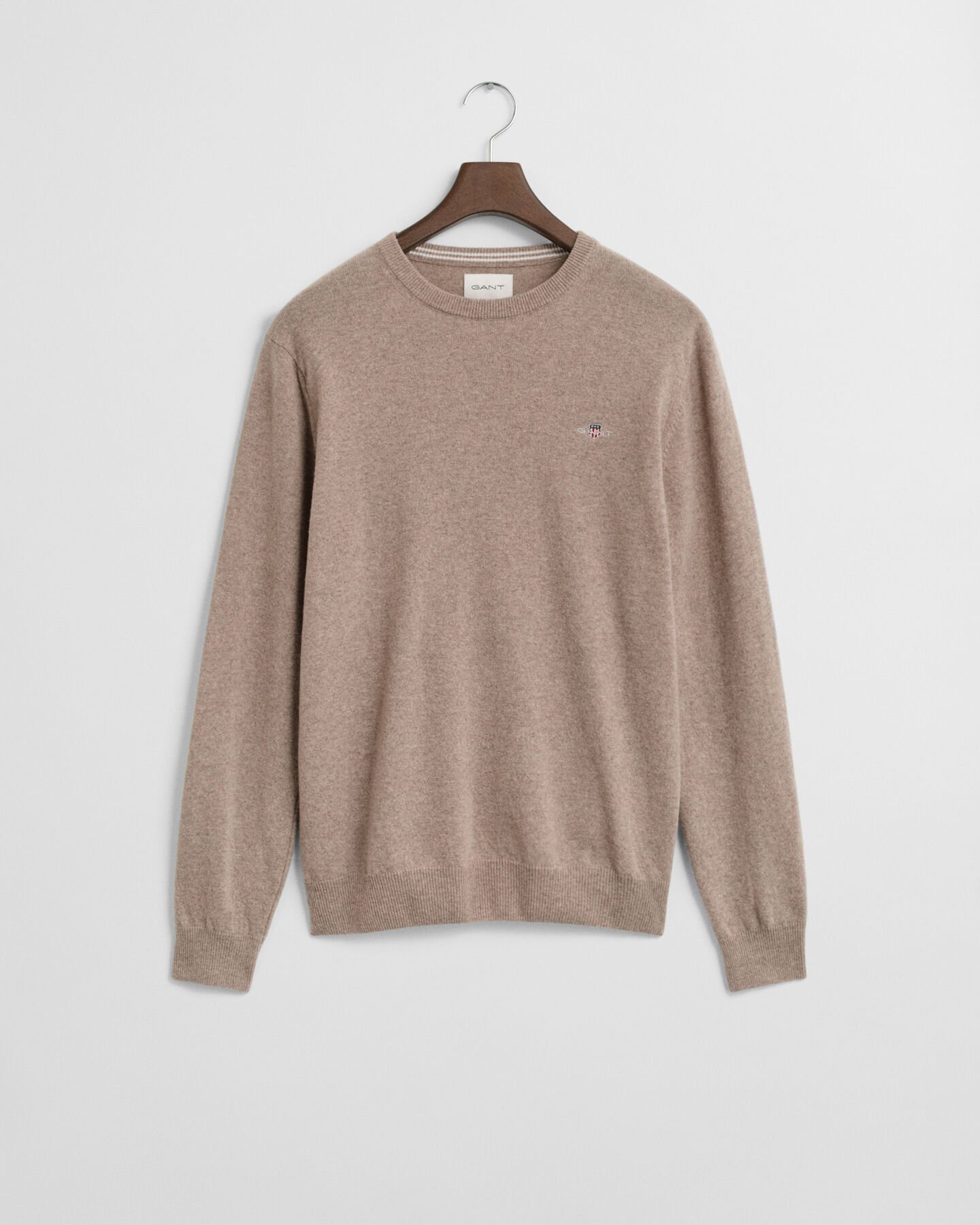 Crewneck sweater i ekstra fin lammeuld