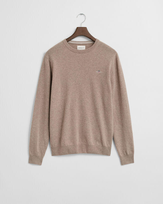Crewneck sweater i ekstra fin lammeuld