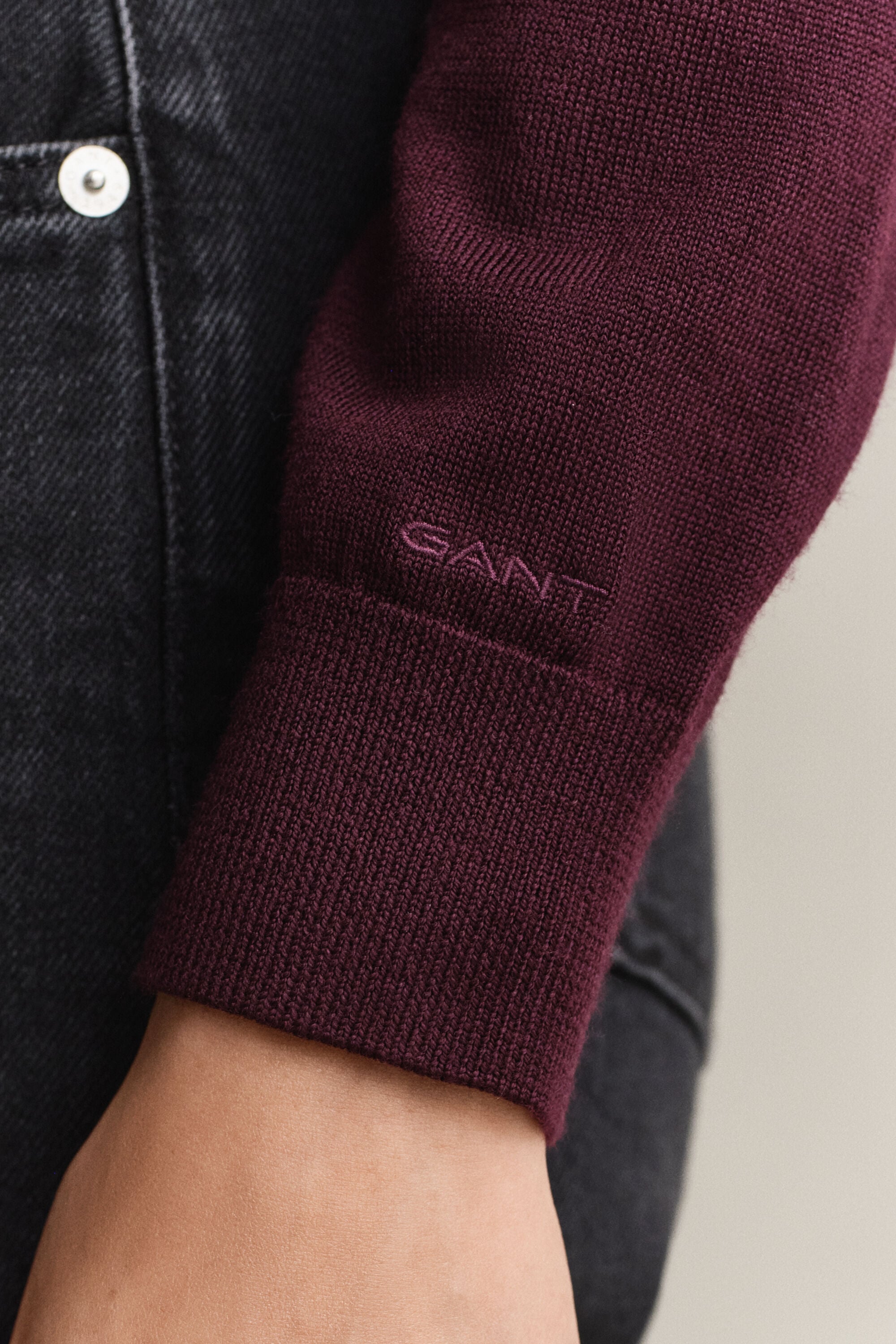 Crewneck sweater af ekstra fin merinould