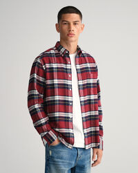 Regular fit ternet flannelskjorte
