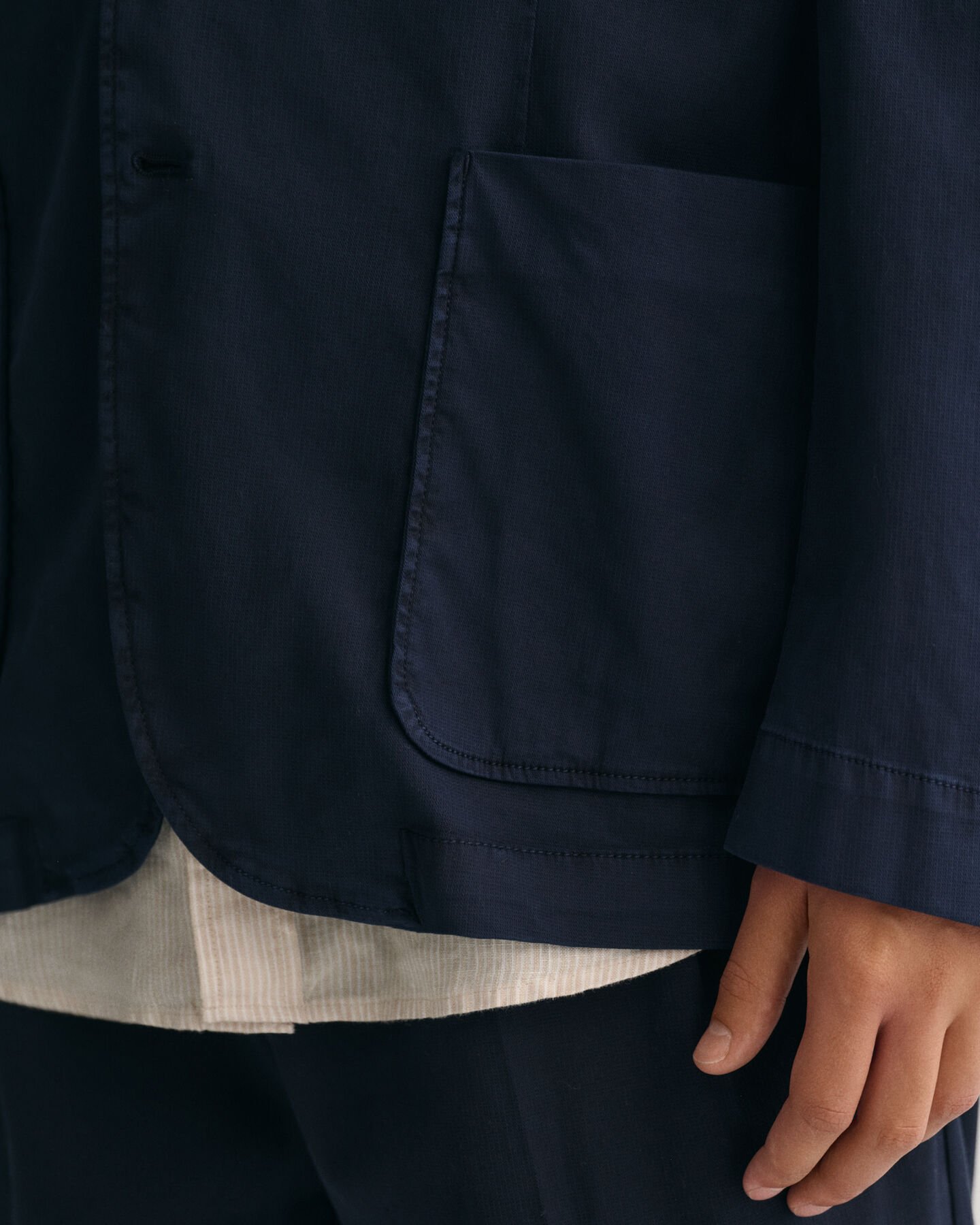 Jakkesæt-blazer af bomuld