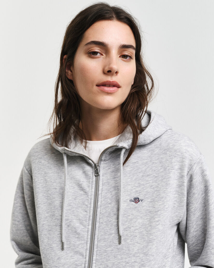 Shield hættetrøje med lynlås