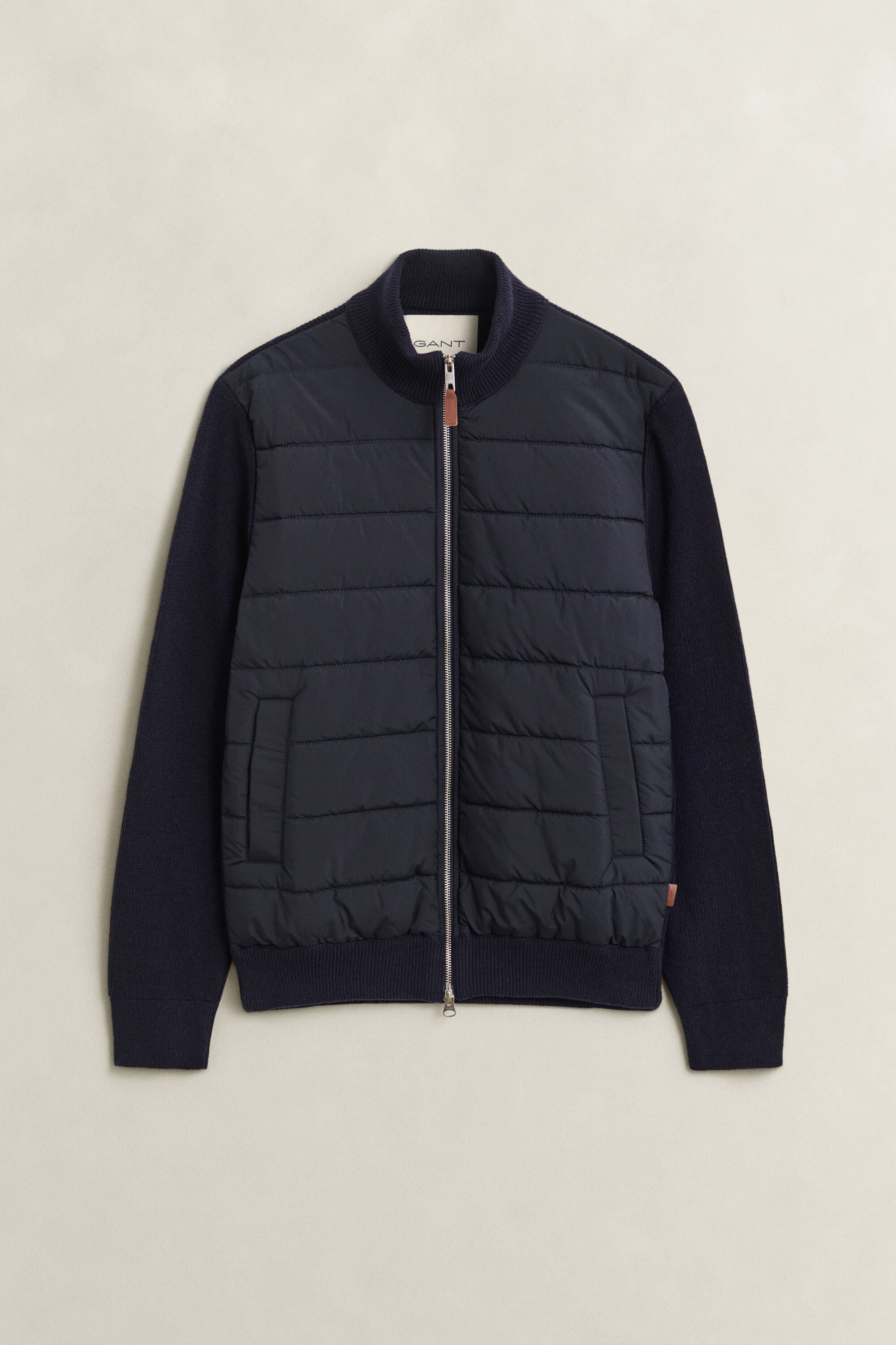 Hybrid cardigan med lynlås