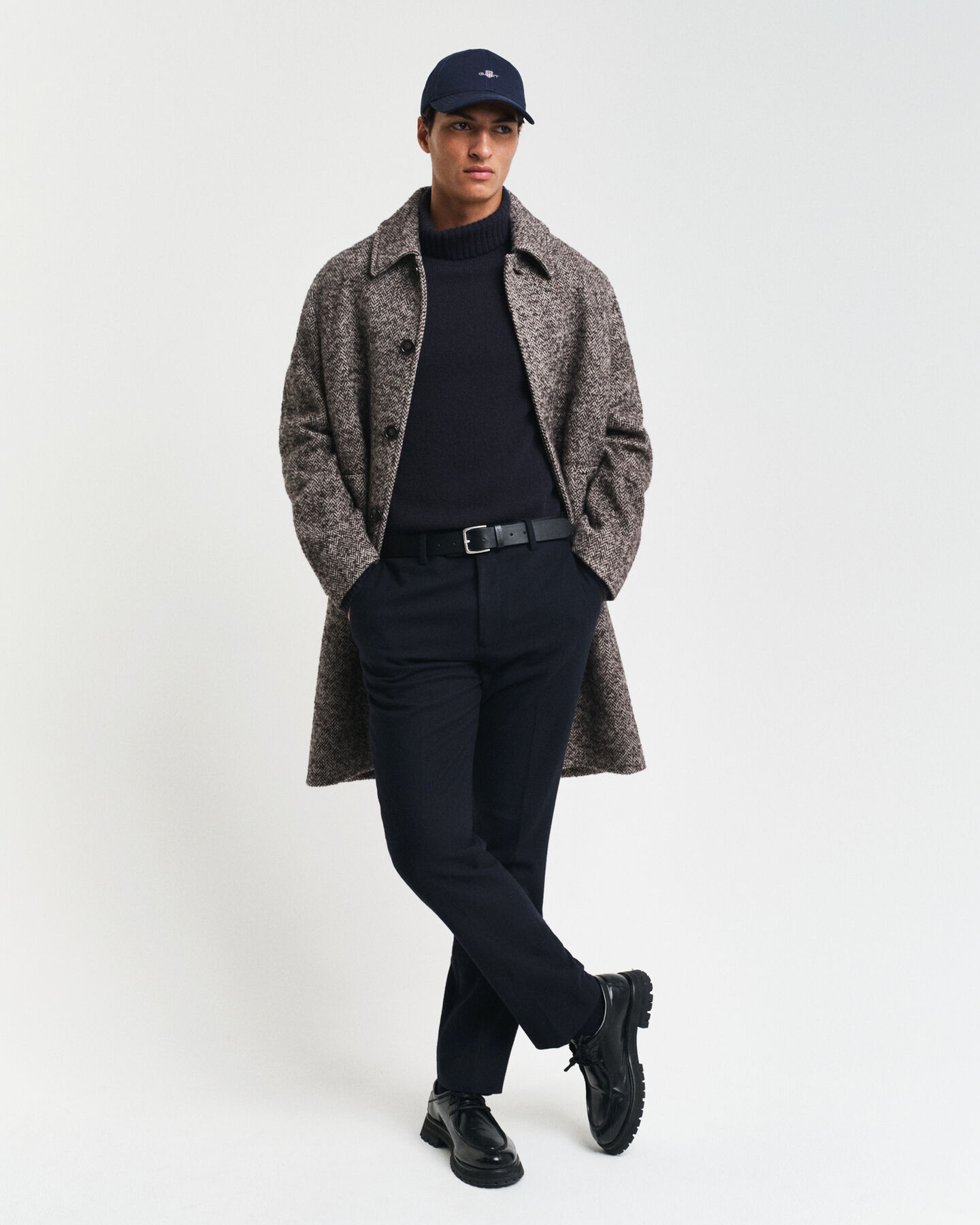 Slim fit sildebensmønstrede jakkesæt-bukser