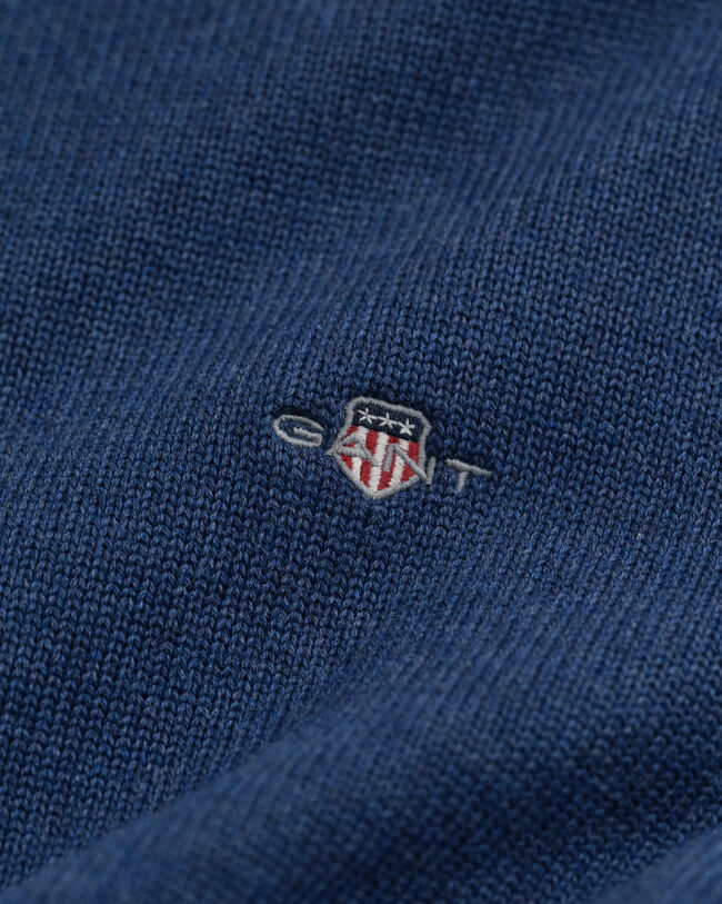 Afslappet sweater i bomuld med halv lynlås