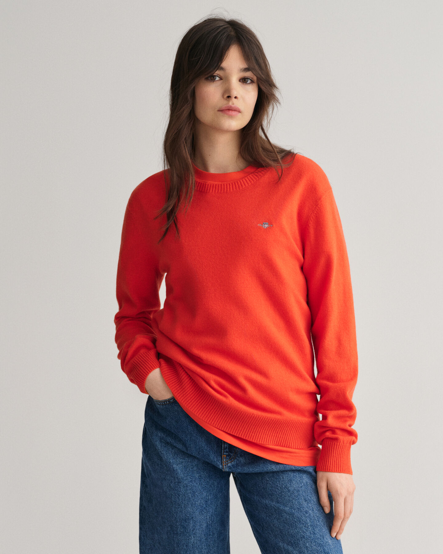 Teens Shield crewneck sweater i lammeuld