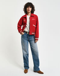 Varsity Jacket i jernbanefløjl