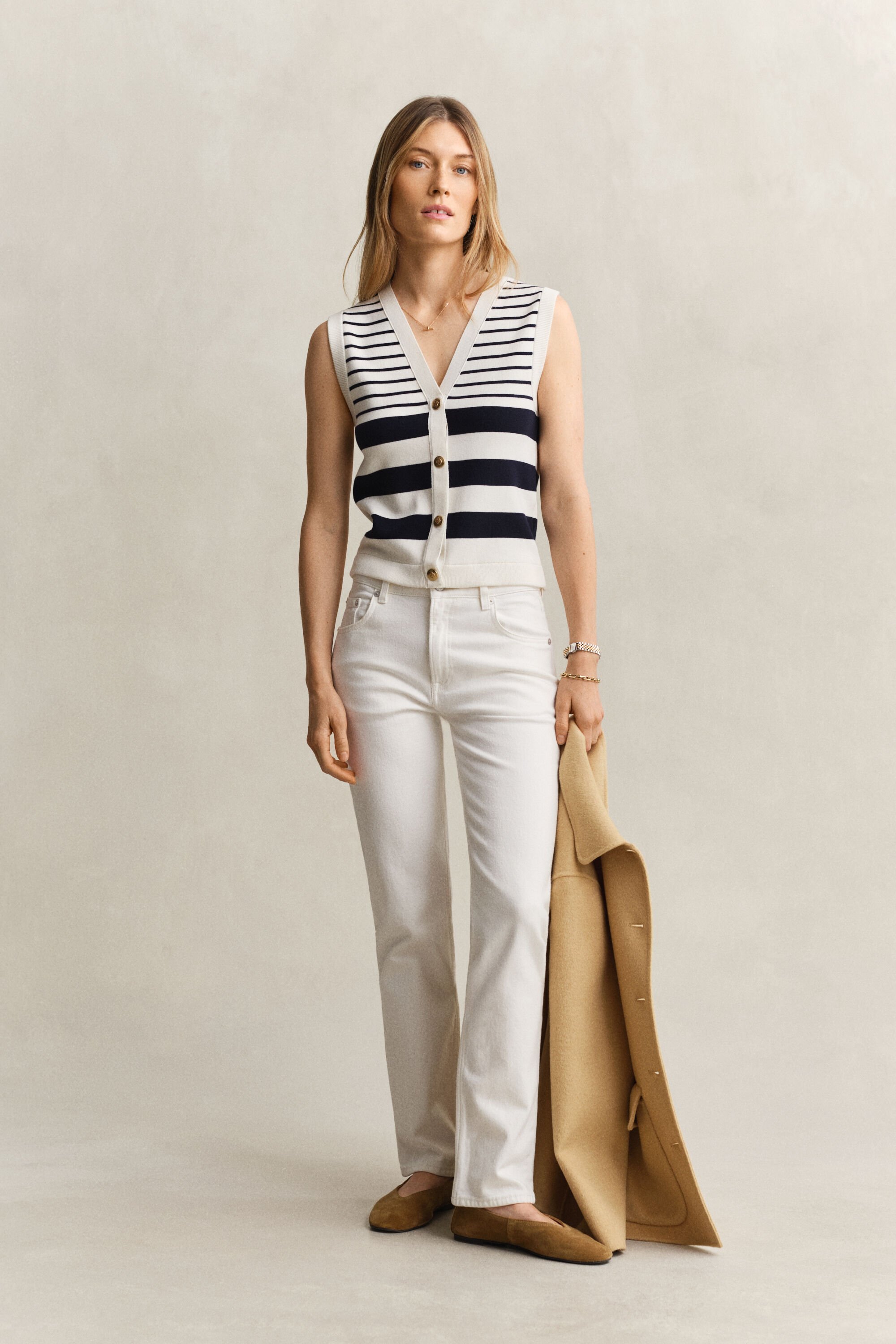 Jeans med lige ben og stræk