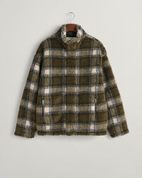 Ternet fleece jakke med lynlås