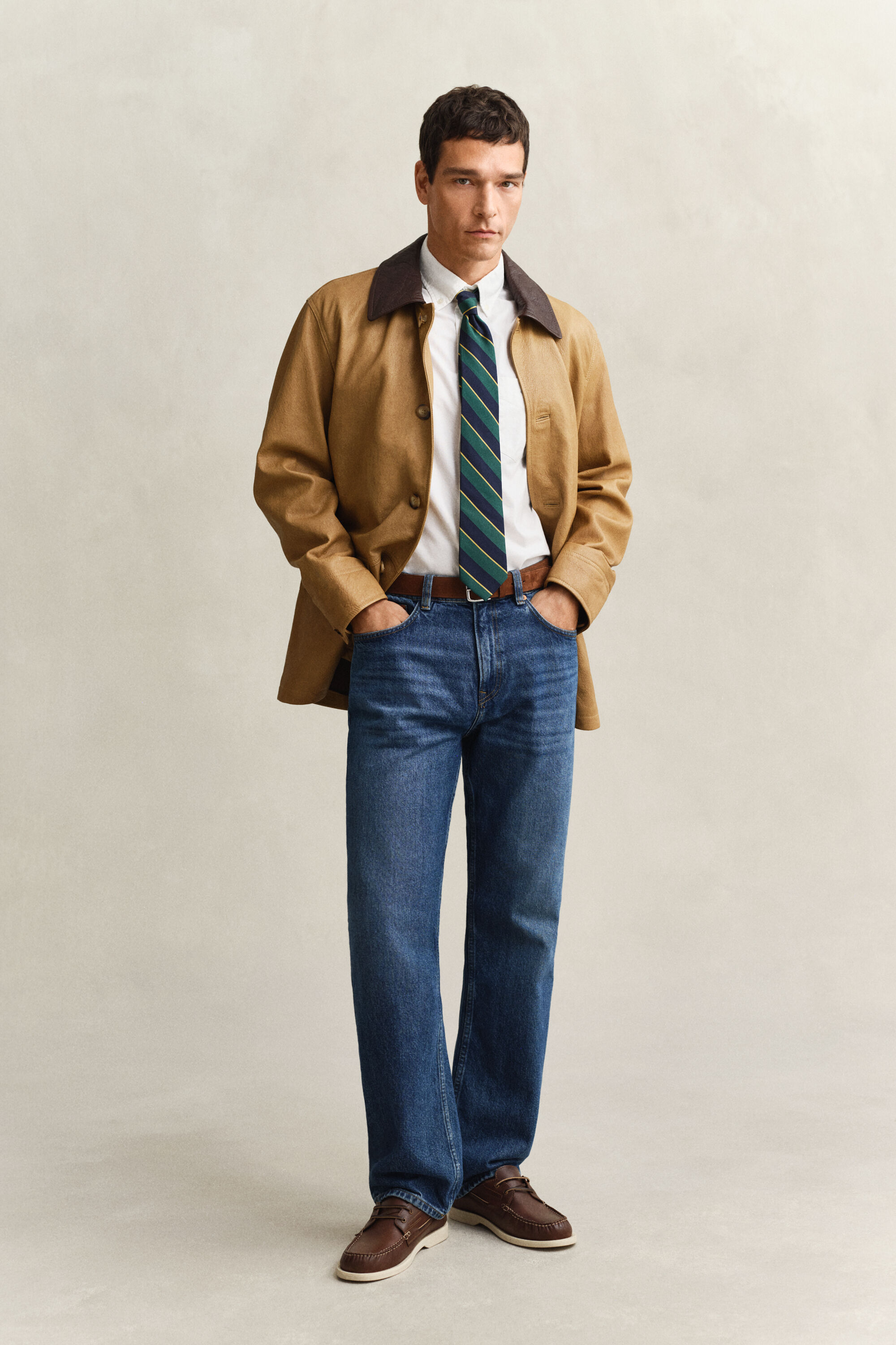 Klassisk oxford-skjorte med korte ærmer