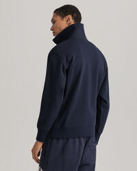 Retro Flag sweater med halv lynlås