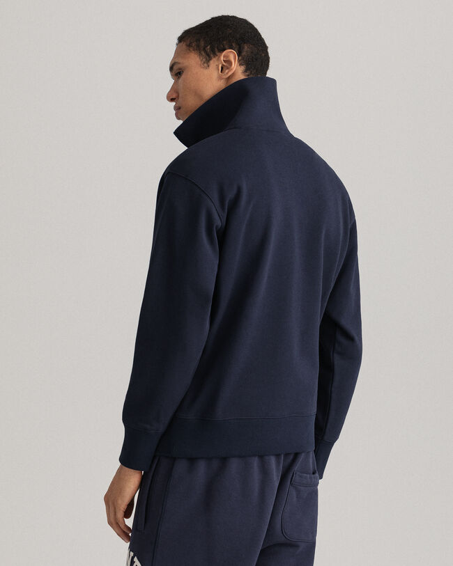 Retro Flag sweater med halv lynlås