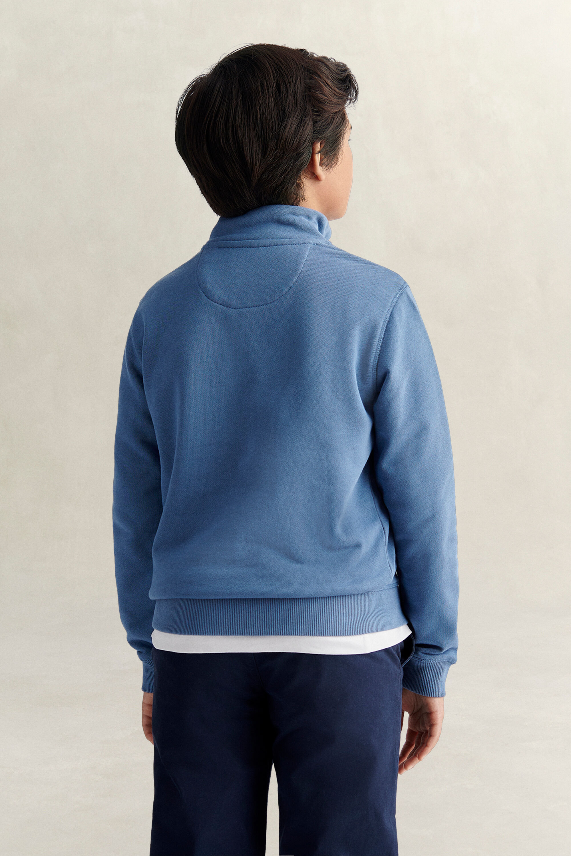 Teen Boys Shield sweatshirt med halv lynlås