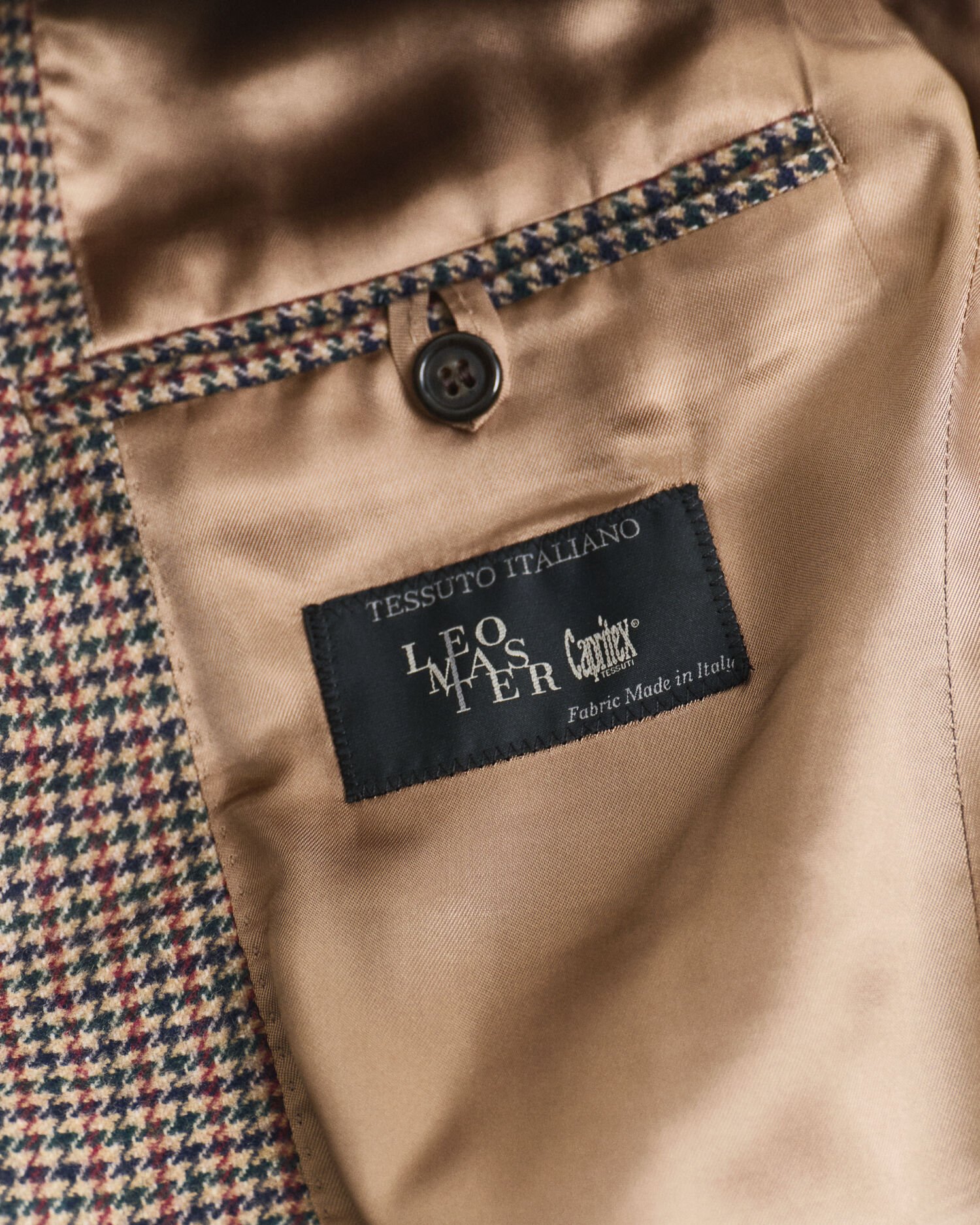 Slim fit houndstooth-ternet blazer